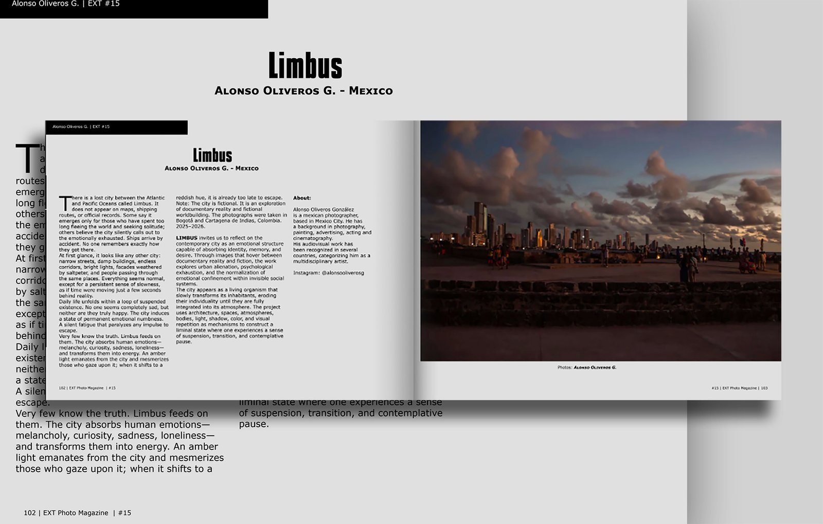 Before returning home de la serie fotográfica Limbus de Alonso Oliveros publicada en Ext Photo Magazine una revista brasileña